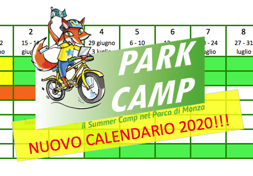 Nuovo calendario  PARK CAMP 2020